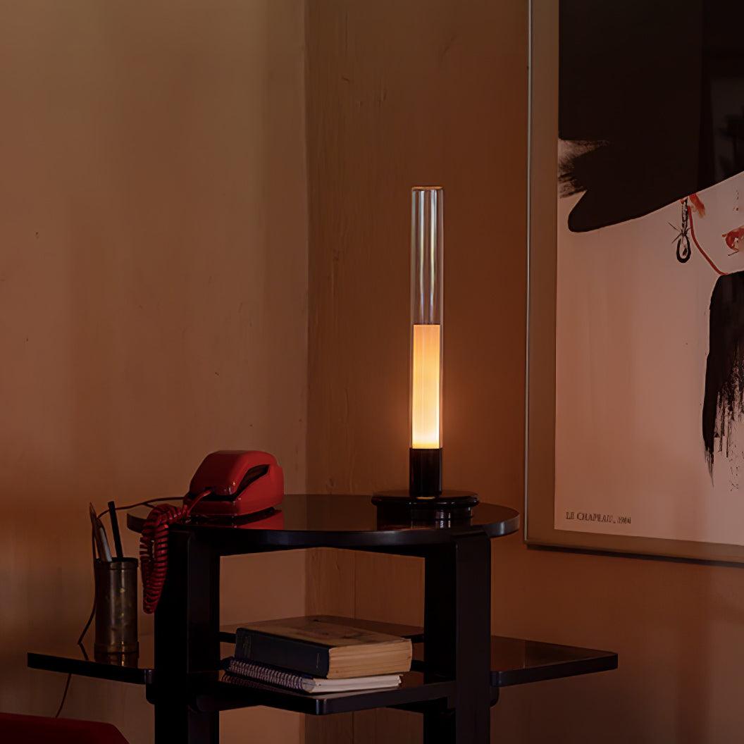 Column Built In Battery Table Lamp