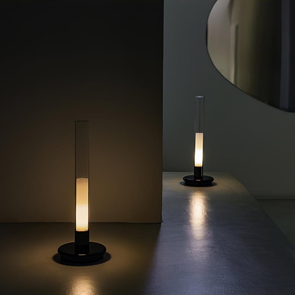 Column Built In Battery Table Lamp