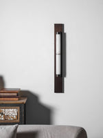 Columnar Alabaster Wall Sconce in Bronze Brass