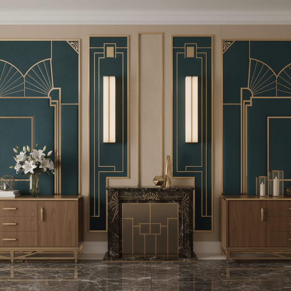 Columnar Fabric Wall Sconce with Gold Accents – Modern LED Lighting
