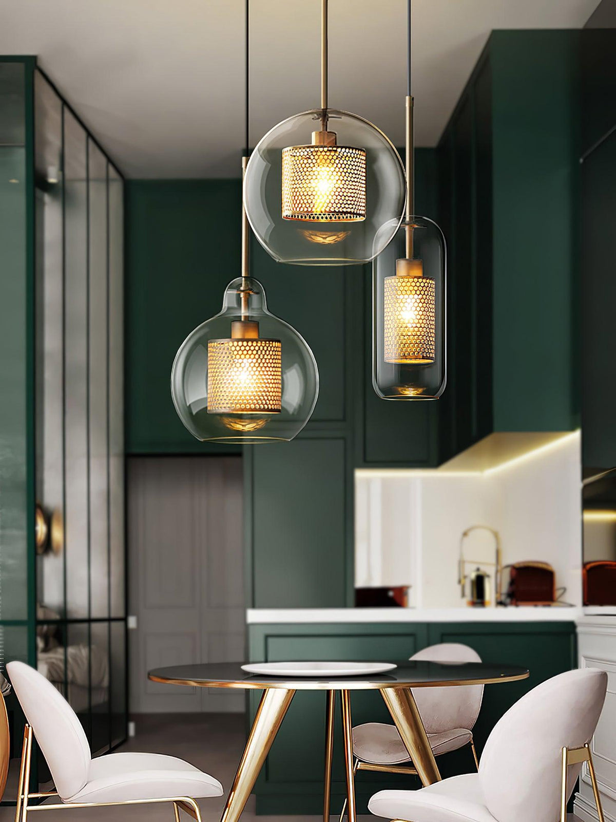Chiswick Glass Pendant Light – Modern Multi-Light Chandelier