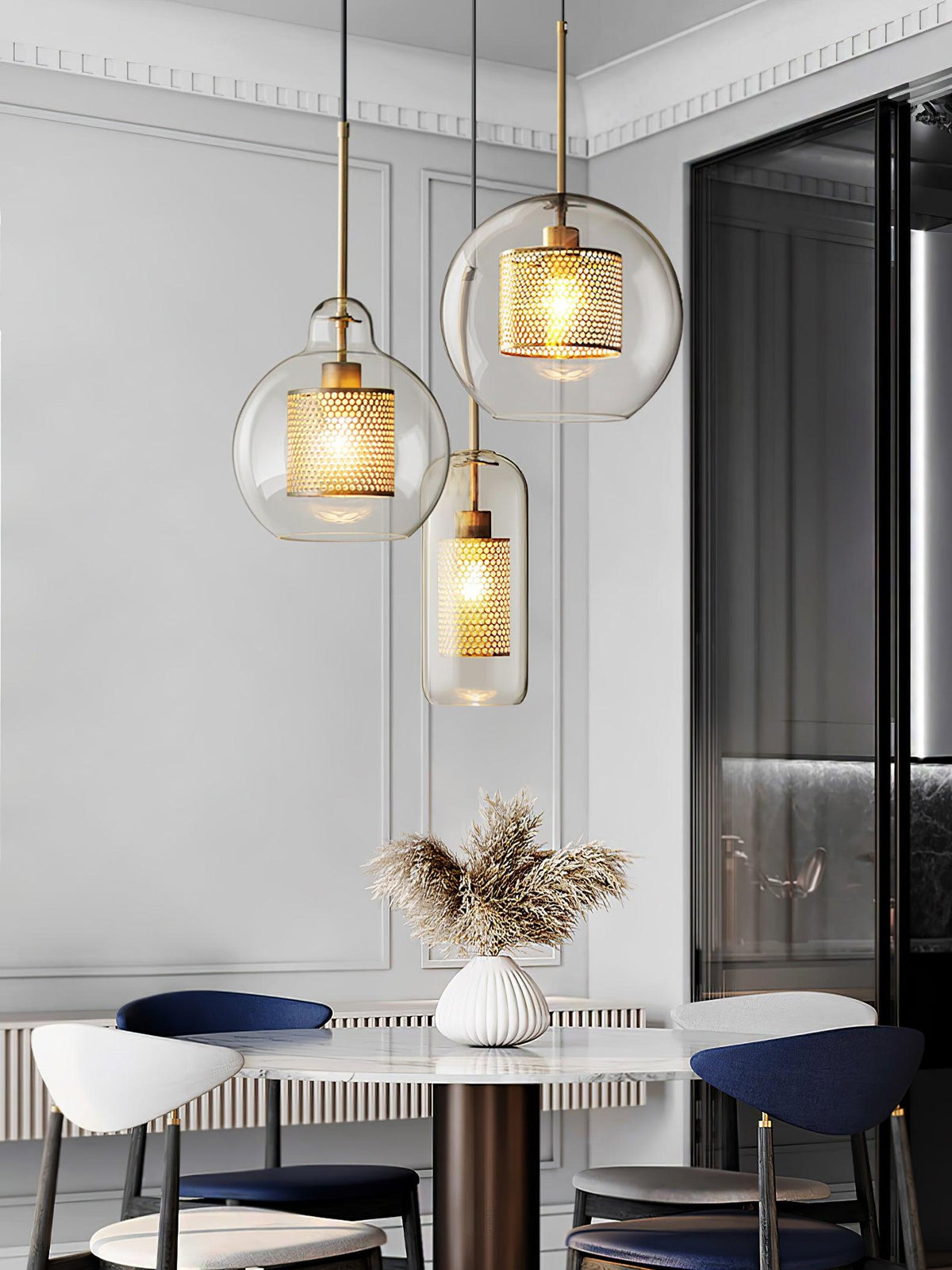 Chiswick Glass Pendant Light – Modern Multi-Light Chandelier
