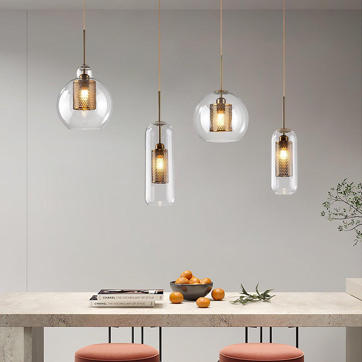 Chiswick Glass Pendant Light – Modern Multi-Light Chandelier