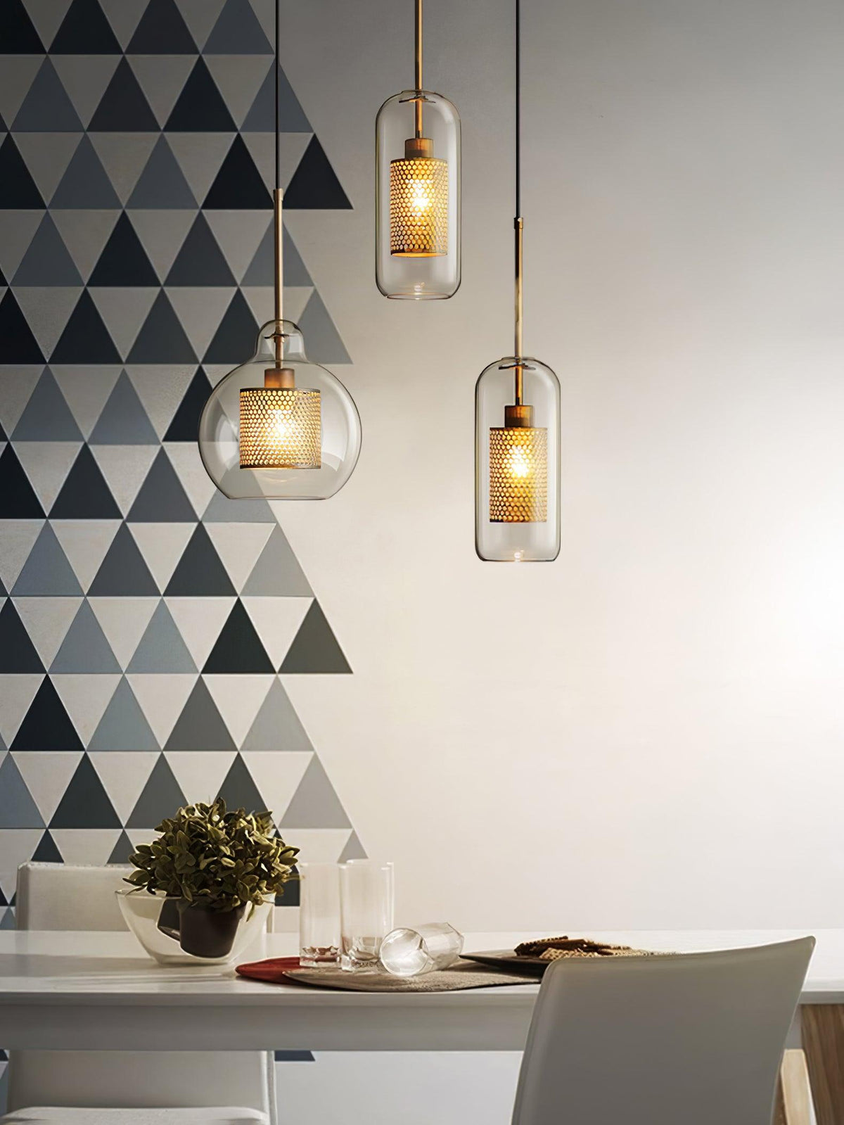 Chiswick Glass Pendant Light – Modern Multi-Light Chandelier
