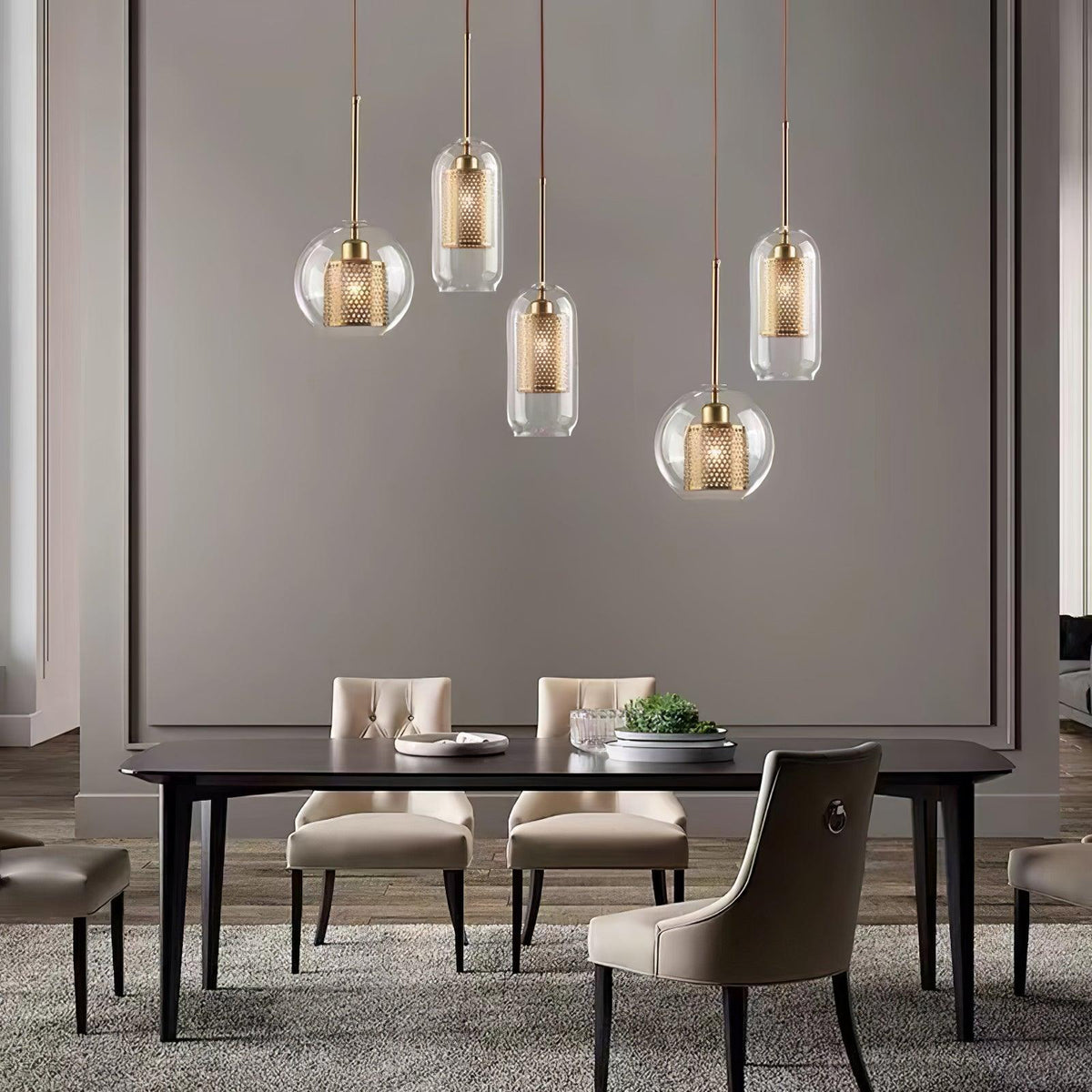 Chiswick Glass Pendant Light – Modern Multi-Light Chandelier