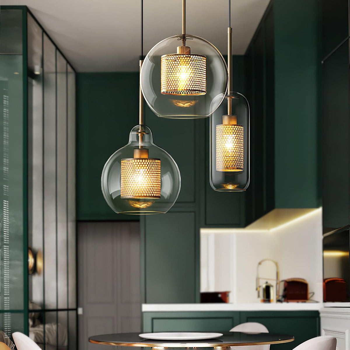 Chiswick Glass Pendant Light – Modern Multi-Light Chandelier