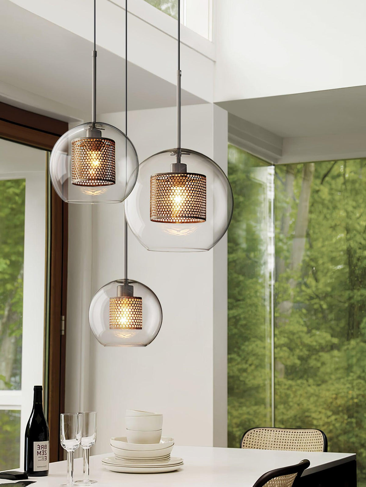 Chiswick Glass Pendant Light – Modern Multi-Light Chandelier