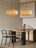Handwoven Rattan Concentric Pendant Light for Modern Interiors