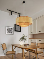 Handwoven Rattan Concentric Pendant Light for Modern Interiors