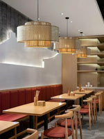 Handwoven Rattan Concentric Pendant Light for Modern Interiors