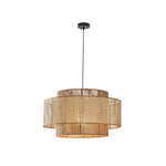 Handwoven Rattan Concentric Pendant Light for Modern Interiors