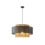 Handwoven Rattan Concentric Pendant Light for Modern Interiors