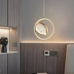 Concentric Ring Crystal Pendant Light