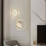 Concentric Ring Crystal Pendant Light