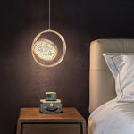 Concentric Ring Crystal Pendant Light