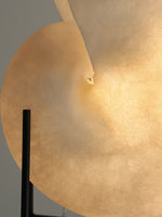 Conch Bloom Sculptural Resin Table Lamp with Nautilus Shell Design