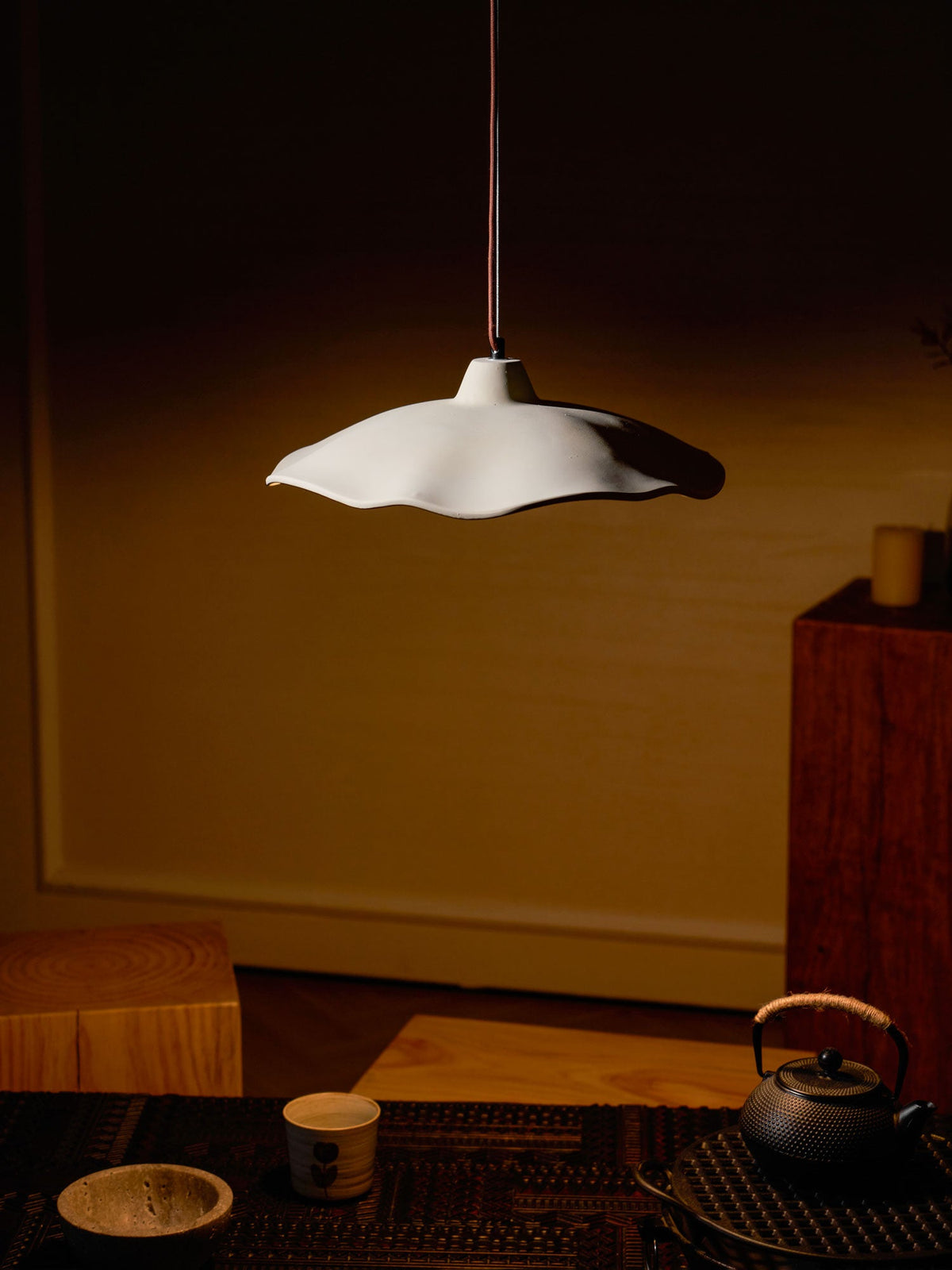 Artisan Concrete Petal Pendant Light for Modern Interiors