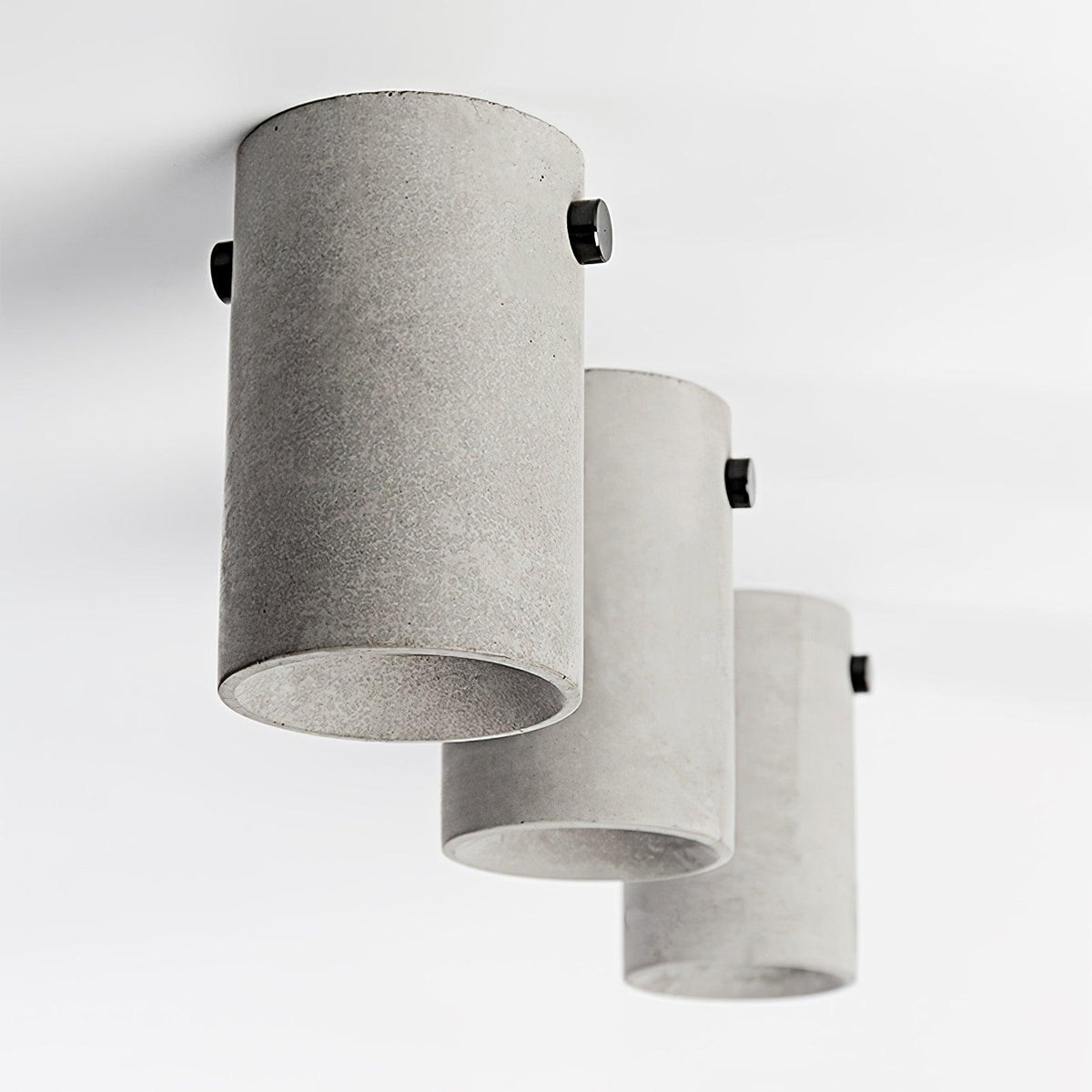 Artisan Concrete Ceiling Light with GU10 Socket, Modern Minimalist Flush Mount for Bedroom and Living Room