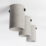 Artisan Concrete Ceiling Light with GU10 Socket, Modern Minimalist Flush Mount for Bedroom and Living Room