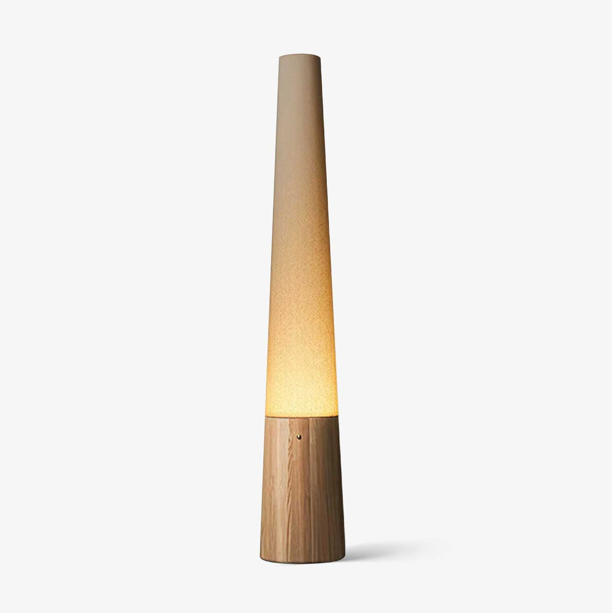 Cone Wooden Floor Lamp – Modern LED Floor Light for Living Room & Bedroom