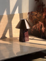 Conic Marble Table Lamp with Brass Shade for Modern Interiors