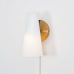 Conical Glass Plug In Wall Lamp