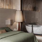 Faux Wood Conical Floor Lamp