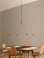 Constellation Multi-Pendant LED Chandelier with Terracotta Diffusers