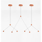 Constellation Multi-Pendant LED Chandelier with Terracotta Diffusers