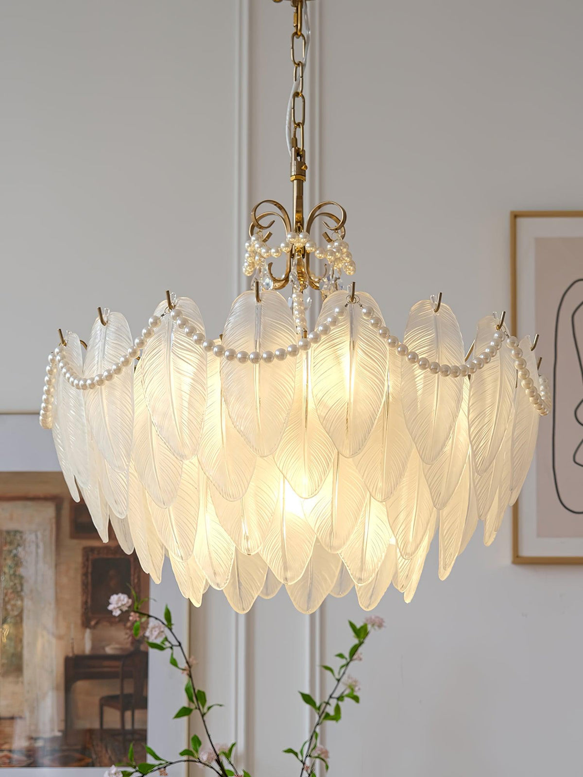 contemporary-leaves-glass-chandelier
