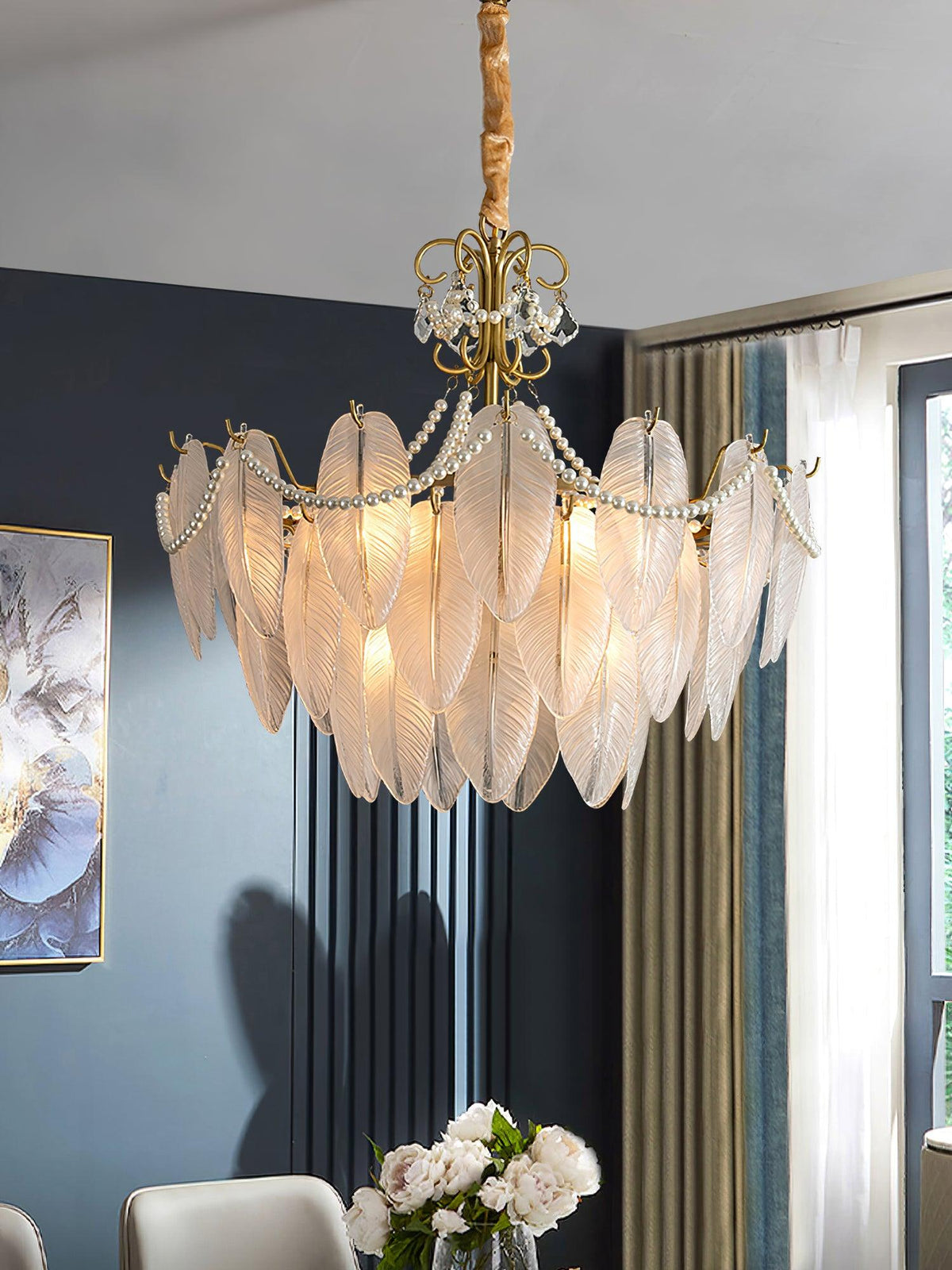 contemporary-leaves-glass-chandelier