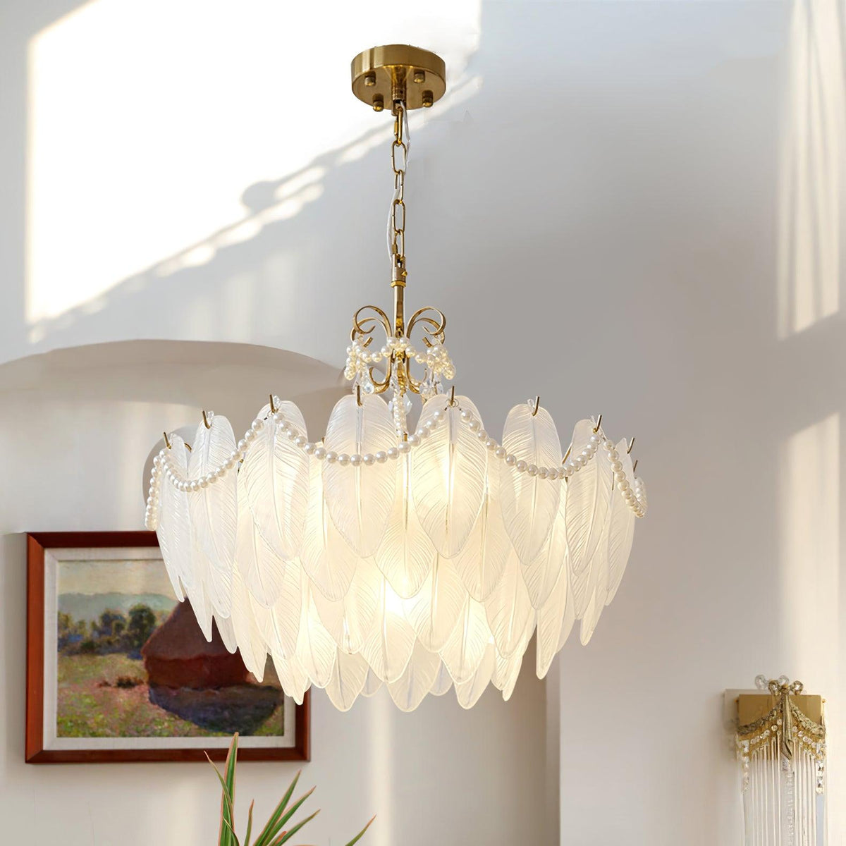 contemporary-leaves-glass-chandelier