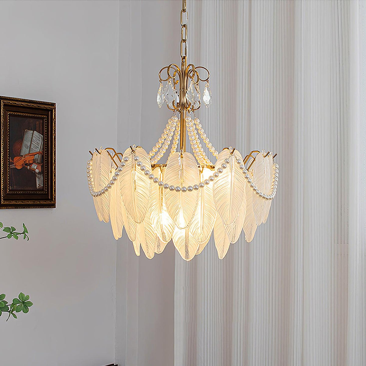 contemporary-leaves-glass-chandelier