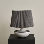 Cordelle Sculptural Ceramic Table Lamp with Pleated Fabric Shade