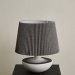 Cordelle Sculptural Ceramic Table Lamp with Pleated Fabric Shade
