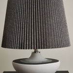 Cordelle Sculptural Ceramic Table Lamp with Pleated Fabric Shade