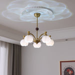 Corinne Arc Chandelier – Modern Curved Glass Pendant Light for Dining Room and Living Room