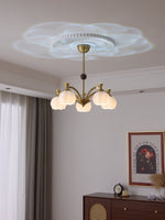 Corinne Arc Chandelier – Modern Curved Glass Pendant Light for Dining Room and Living Room