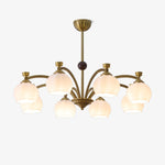 Corinne Arc Chandelier – Modern Curved Glass Pendant Light for Dining Room and Living Room