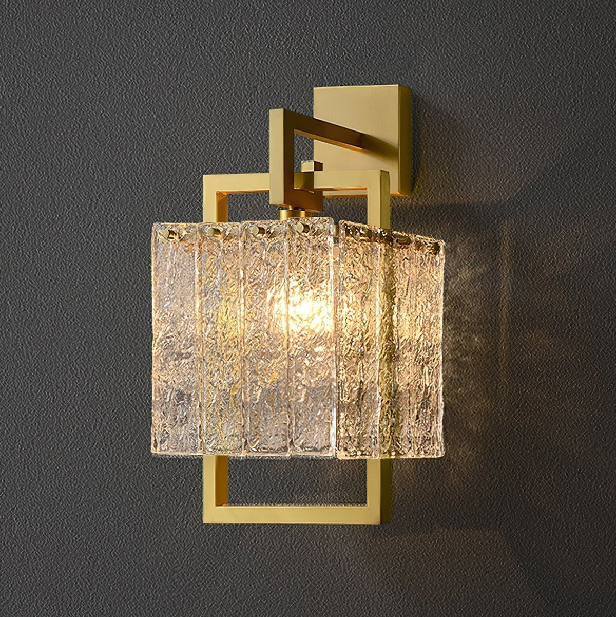 Corrugated Brass Wall Light