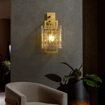 Corrugated Brass Wall Light