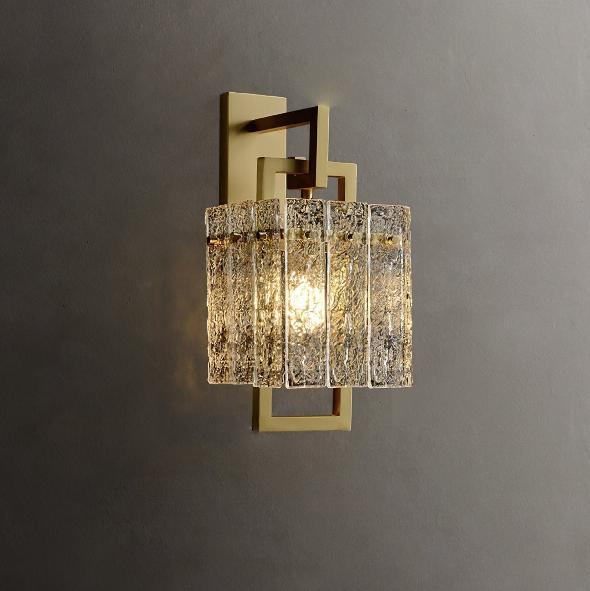 Corrugated Brass Wall Light