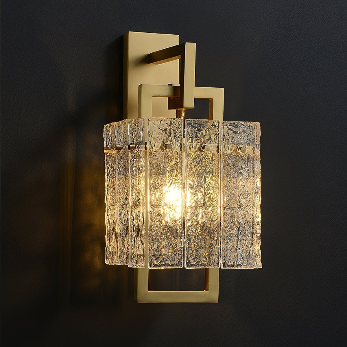 Corrugated Brass Wall Light