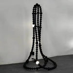 Cosmic Beads Chandelier – Modern LED Pendant Light with Matte Black Spheres