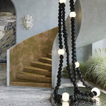 Cosmic Beads Chandelier – Modern LED Pendant Light with Matte Black Spheres