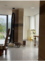 Cosmic Beads Chandelier – Modern LED Pendant Light with Matte Black Spheres