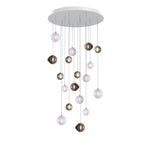 Cosmic Sphere Cascade Chandelier – Modern Glass Pendant Light for Dining Room and Living Room