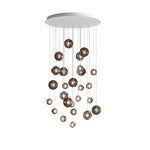 Cosmic Sphere Cascade Chandelier – Modern Glass Pendant Light for Dining Room and Living Room