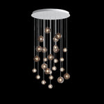 Cosmic Sphere Cascade Chandelier – Modern Glass Pendant Light for Dining Room and Living Room