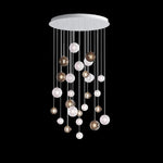 Cosmic Sphere Cascade Chandelier – Modern Glass Pendant Light for Dining Room and Living Room